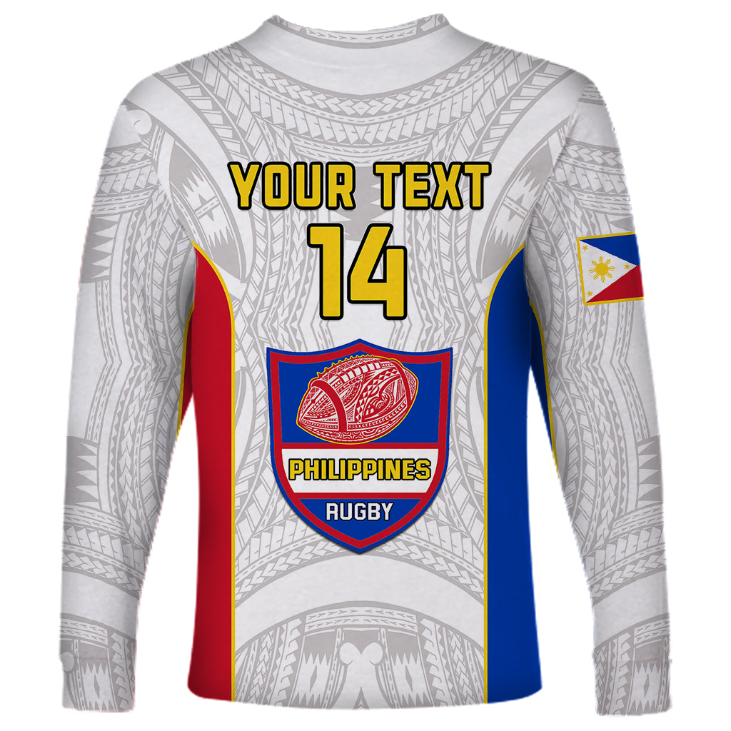 Personalised Philippines Rugby Long Sleeve Shirt Pacific Pilipinas Go Tamaraws - Wonder Print Shop