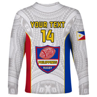 Personalised Philippines Rugby Long Sleeve Shirt Pacific Pilipinas Go Tamaraws - Wonder Print Shop