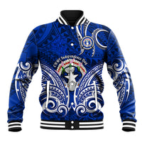 Personalised Independence Day CNMI Baseball Jacket Northern Mariana Islands Tribal Tattoo Pattern - Wonder Print Shop