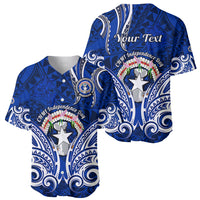 Personalised Independence Day CNMI Baseball Jersey Northern Mariana Islands Tribal Tattoo Pattern - Wonder Print Shop