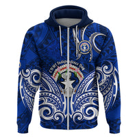 Personalised Independence Day CNMI Hoodie Northern Mariana Islands Tribal Tattoo Pattern - Wonder Print Shop