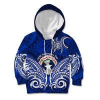 Personalised Independence Day CNMI Kid Hoodie Northern Mariana Islands Tribal Tattoo Pattern - Wonder Print Shop