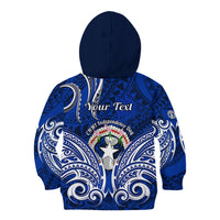 Personalised Independence Day CNMI Kid Hoodie Northern Mariana Islands Tribal Tattoo Pattern - Wonder Print Shop