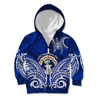 Personalised Independence Day CNMI Kid Hoodie Northern Mariana Islands Tribal Tattoo Pattern - Wonder Print Shop