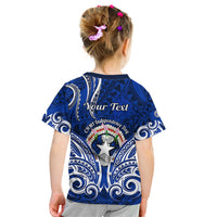 Personalised Independence Day CNMI Kid T Shirt Northern Mariana Islands Tribal Tattoo Pattern - Wonder Print Shop