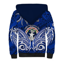 Personalised Independence Day CNMI Sherpa Hoodie Northern Mariana Islands Tribal Tattoo Pattern - Wonder Print Shop