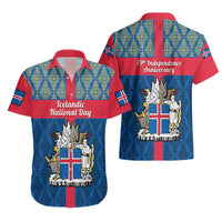 17 June Iceland National Day Hawaiian Shirt Icelandic Folk Pattern - Wonder Print Shop