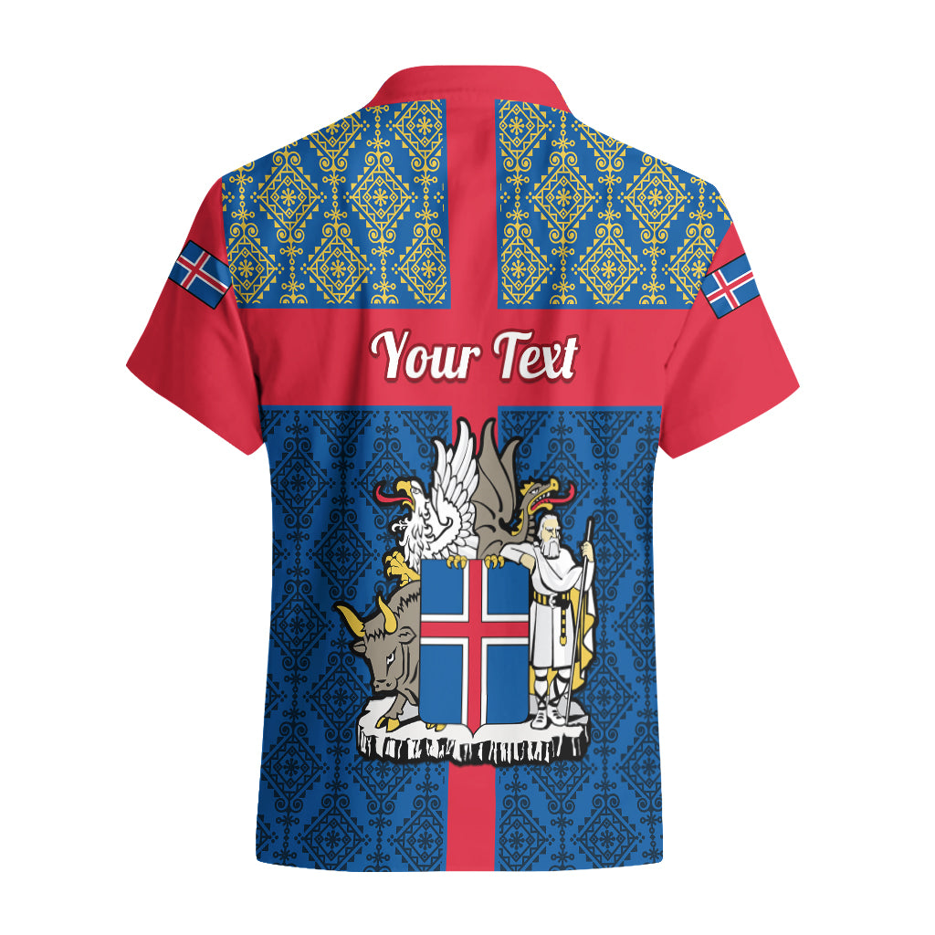 Personalised 17 June Iceland National Day Hawaiian Shirt Icelandic Folk Pattern - Wonder Print Shop