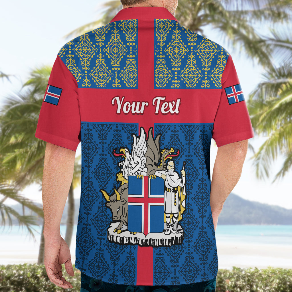 Personalised 17 June Iceland National Day Hawaiian Shirt Icelandic Folk Pattern - Wonder Print Shop