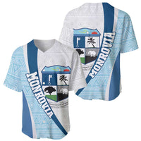 Liberia Monrovia Capital Baseball Jersey African Pattern Curves Style