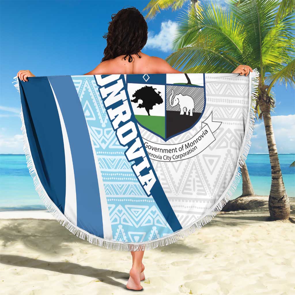 Liberia Monrovia Capital Beach Blanket African Pattern Curves Style