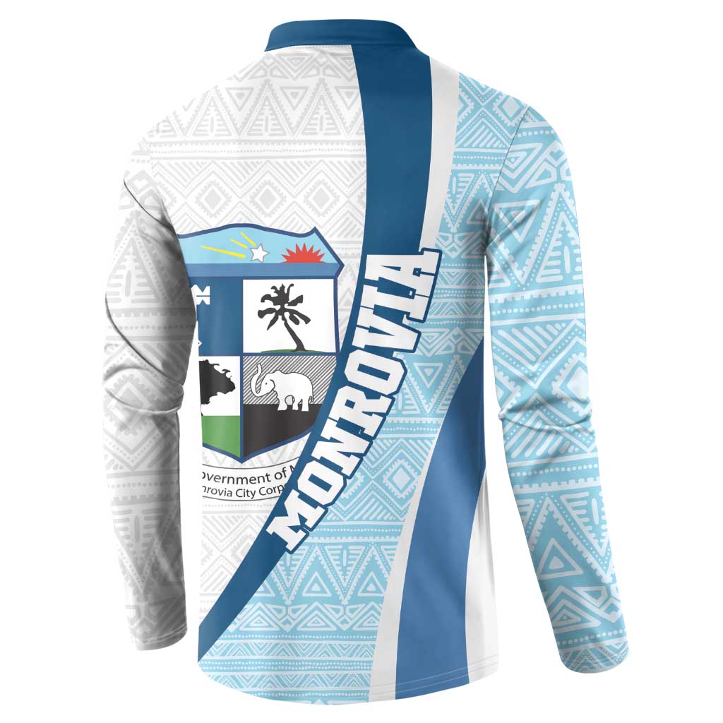 Liberia Monrovia Capital Button Sweatshirt African Pattern Curves Style