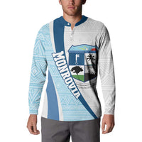 Liberia Monrovia Capital Button Sweatshirt African Pattern Curves Style