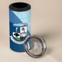 Liberia Monrovia Capital 4 in 1 Can Cooler Tumbler African Pattern Curves Style