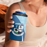 Liberia Monrovia Capital 4 in 1 Can Cooler Tumbler African Pattern Curves Style