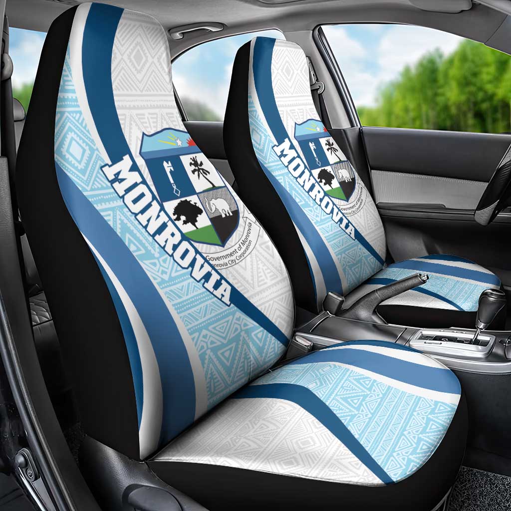 Liberia Monrovia Capital Car Seat Cover African Pattern Curves Style