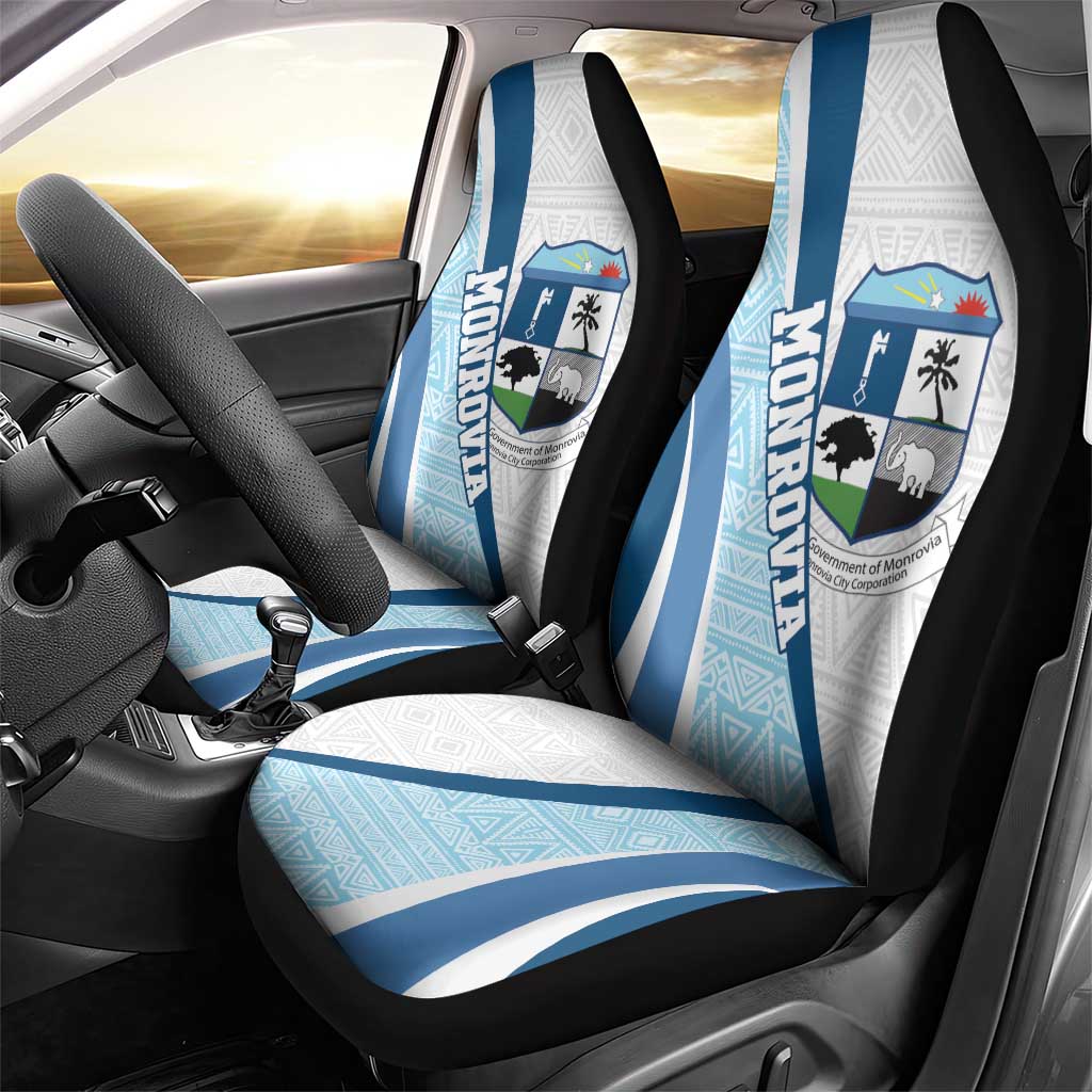 Liberia Monrovia Capital Car Seat Cover African Pattern Curves Style
