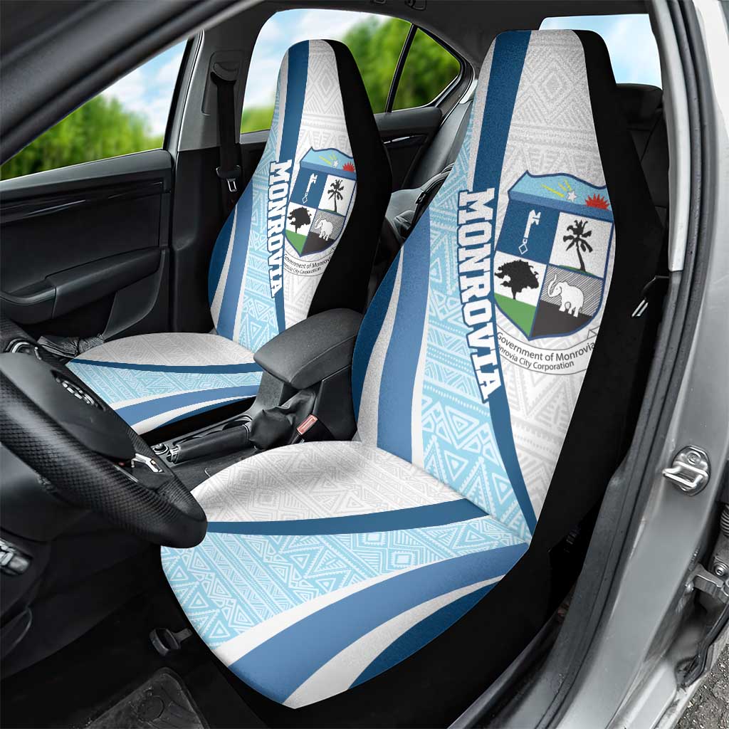 Liberia Monrovia Capital Car Seat Cover African Pattern Curves Style
