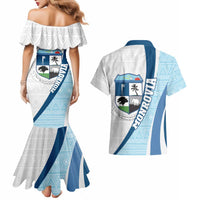 Liberia Monrovia Capital Couples Matching Mermaid Dress and Hawaiian Shirt African Pattern Curves Style