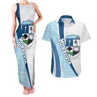 Liberia Monrovia Capital Couples Matching Tank Maxi Dress and Hawaiian Shirt African Pattern Curves Style
