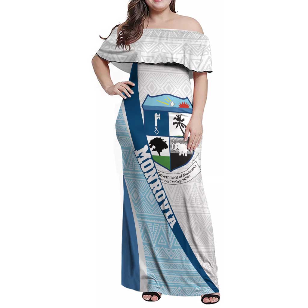 Liberia Monrovia Capital Family Matching Off Shoulder Maxi Dress and Hawaiian Shirt African Pattern Curves Style