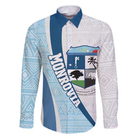 Liberia Monrovia Capital Family Matching Puletasi and Hawaiian Shirt African Pattern Curves Style