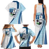 Liberia Monrovia Capital Family Matching Tank Maxi Dress and Hawaiian Shirt African Pattern Curves Style