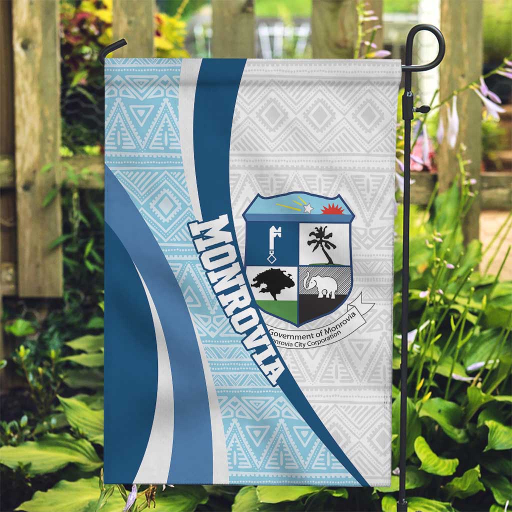Liberia Monrovia Capital Garden Flag African Pattern Curves Style