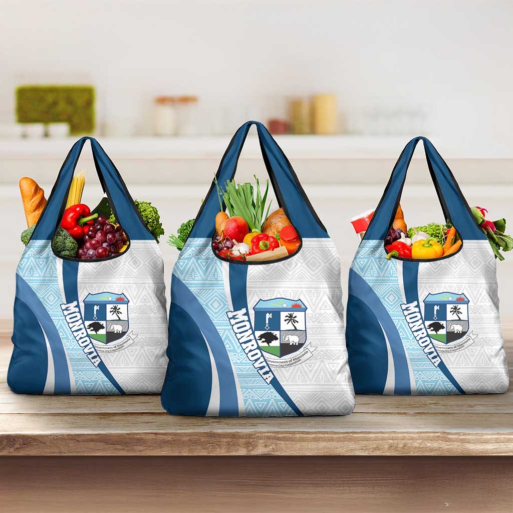 Liberia Monrovia Capital Grocery Bag African Pattern Curves Style