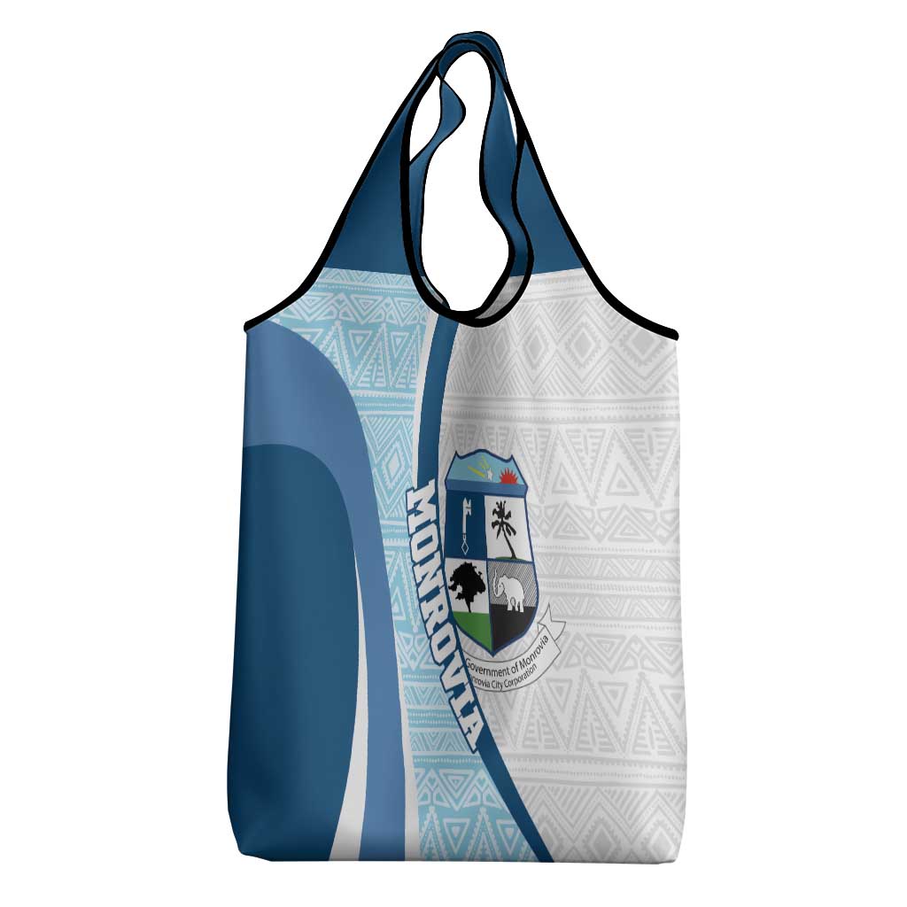 Liberia Monrovia Capital Grocery Bag African Pattern Curves Style