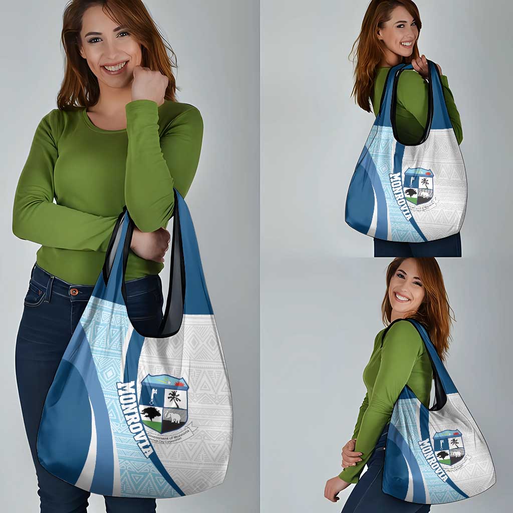 Liberia Monrovia Capital Grocery Bag African Pattern Curves Style