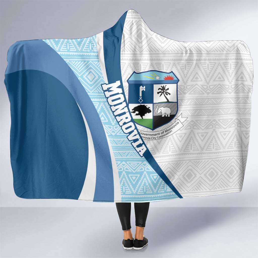 Liberia Monrovia Capital Hooded Blanket African Pattern Curves Style