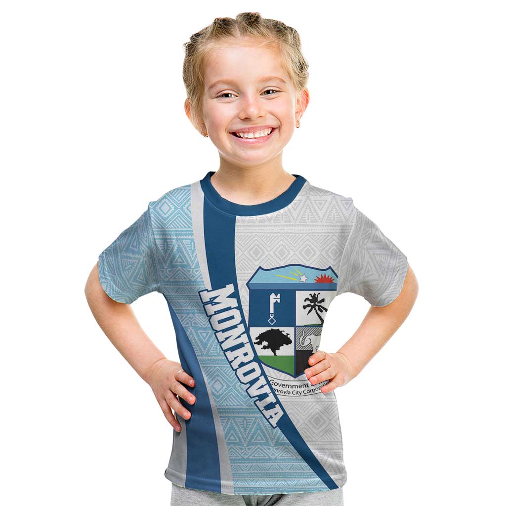 Liberia Monrovia Capital Kid T Shirt African Pattern Curves Style