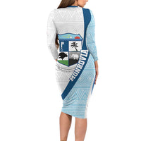 Liberia Monrovia Capital Long Sleeve Bodycon Dress African Pattern Curves Style