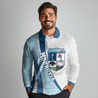 Liberia Monrovia Capital Long Sleeve Polo Shirt African Pattern Curves Style