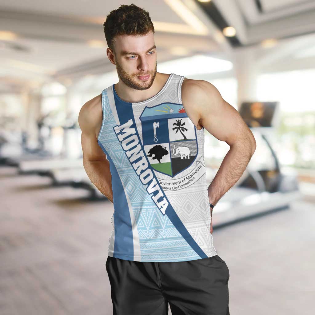 Liberia Monrovia Capital Men Tank Top African Pattern Curves Style