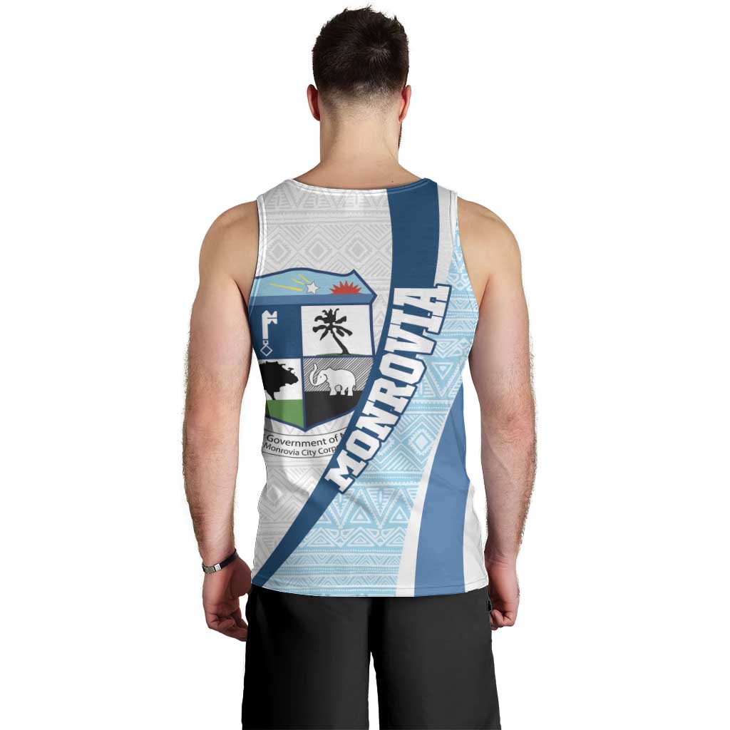Liberia Monrovia Capital Men Tank Top African Pattern Curves Style