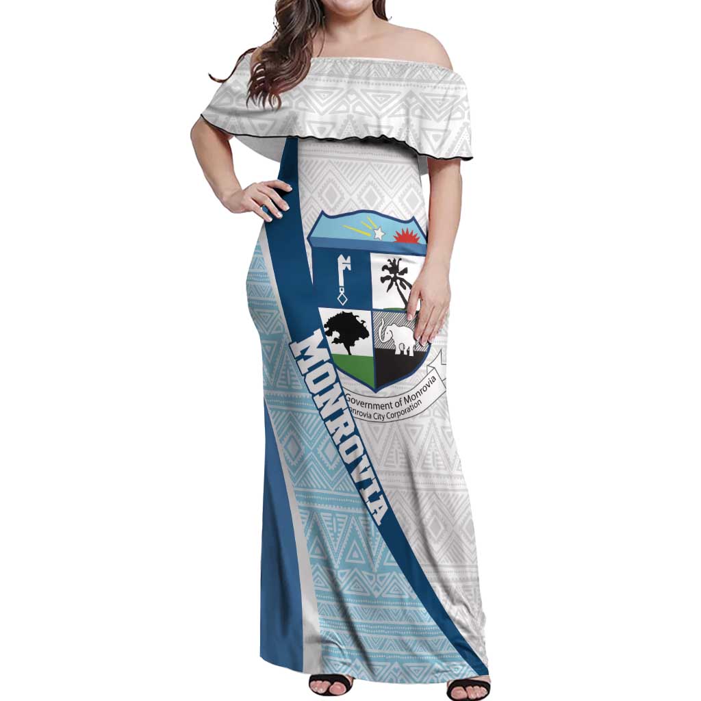 Liberia Monrovia Capital Off Shoulder Maxi Dress African Pattern Curves Style
