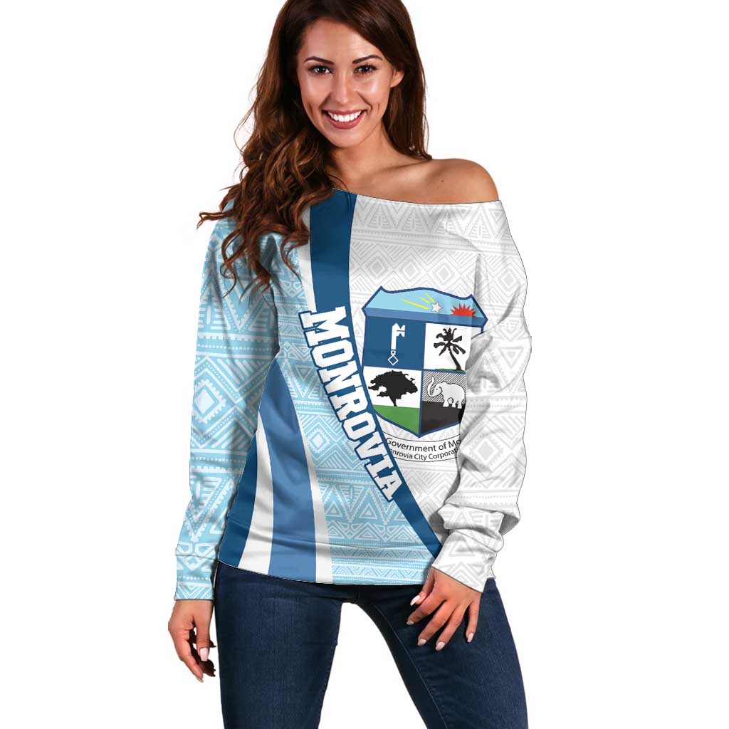 Liberia Monrovia Capital Off Shoulder Sweater African Pattern Curves Style