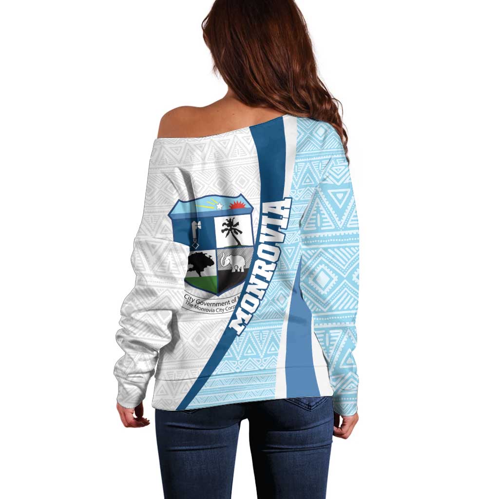 Liberia Monrovia Capital Off Shoulder Sweater African Pattern Curves Style