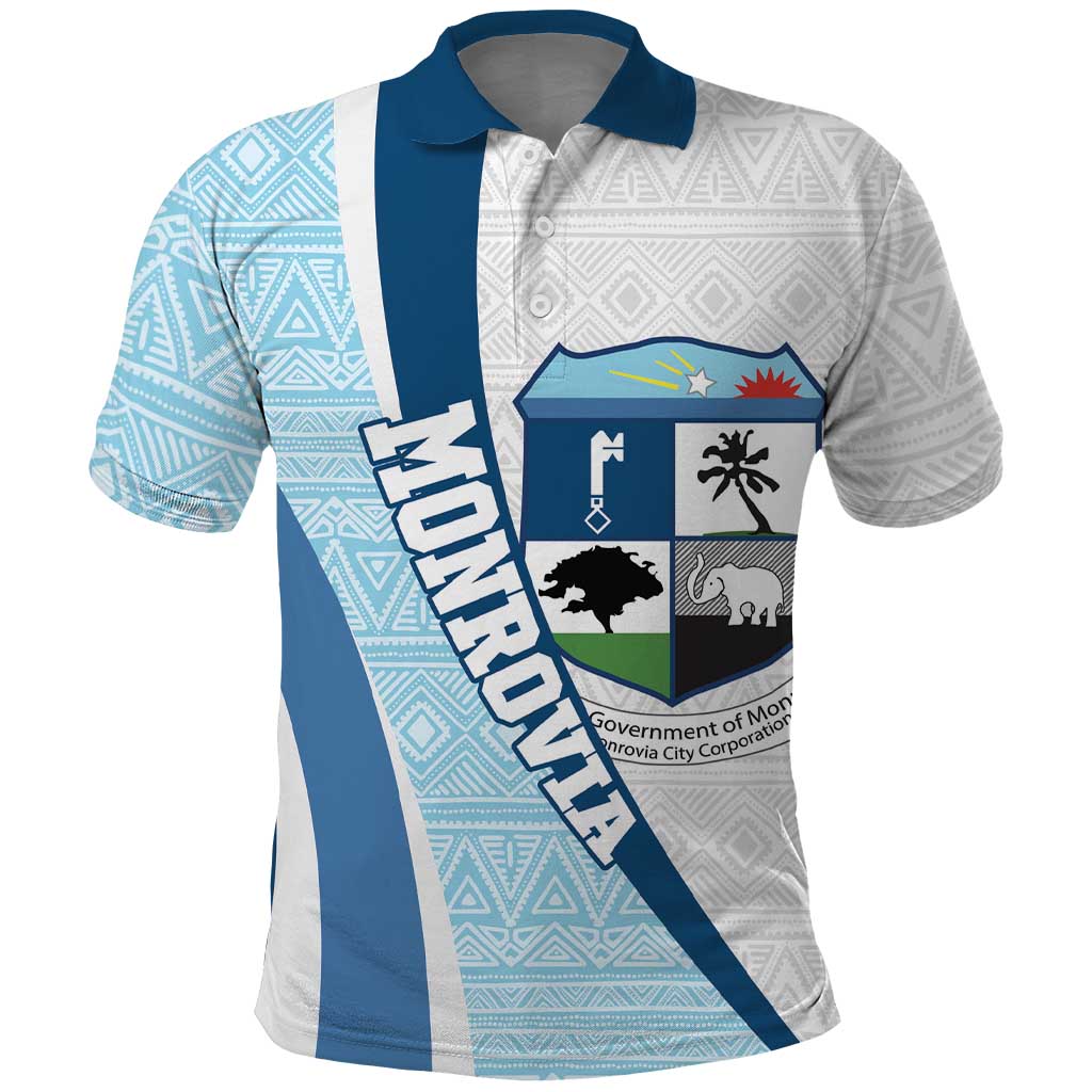 Liberia Monrovia Capital Polo Shirt African Pattern Curves Style