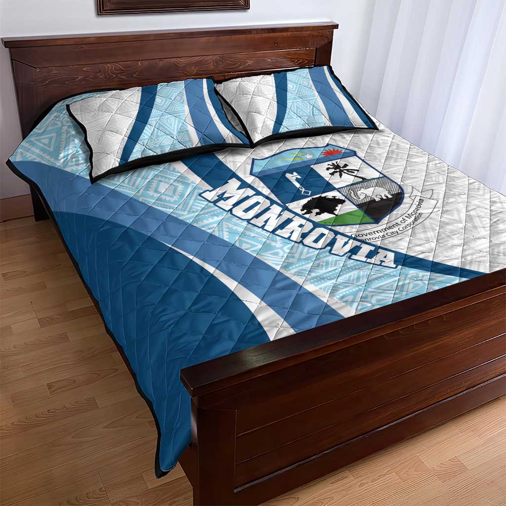 Liberia Monrovia Capital Quilt Bed Set African Pattern Curves Style