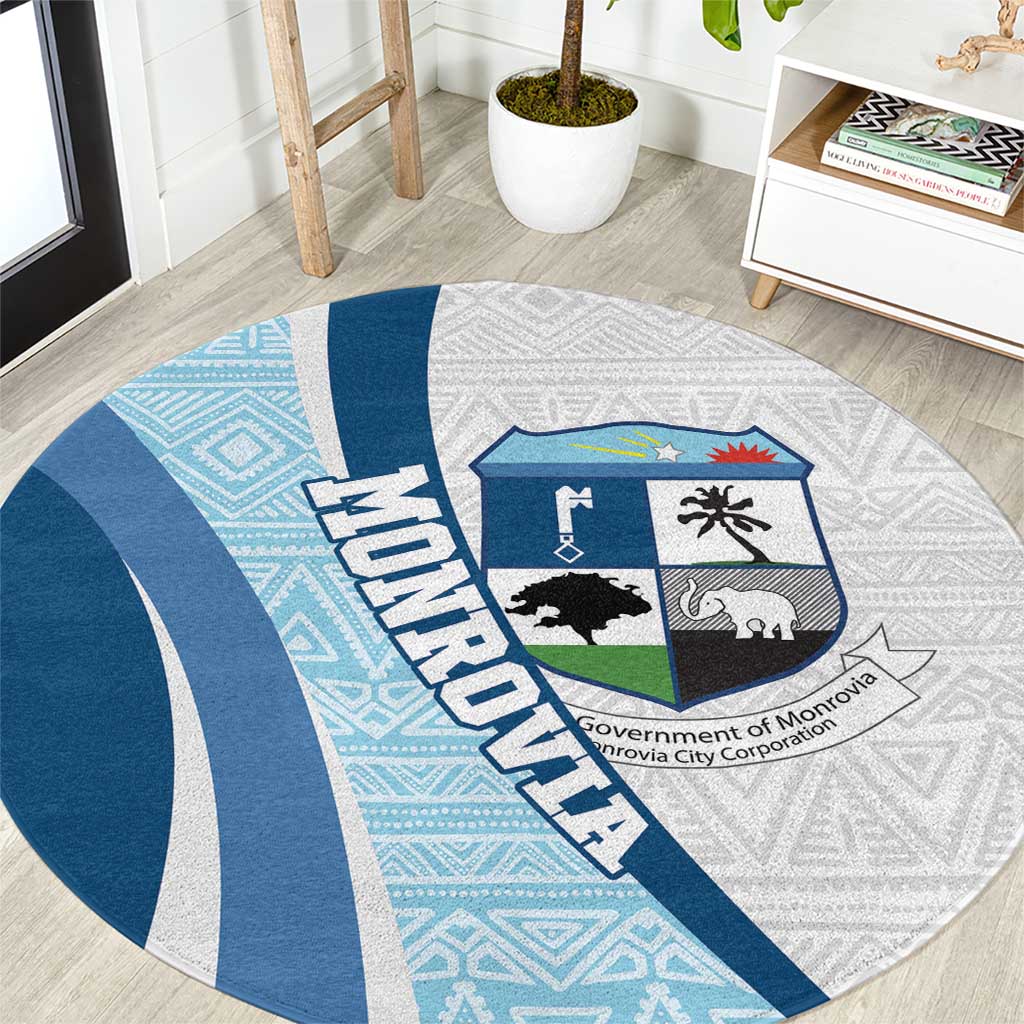 Liberia Monrovia Capital Round Carpet African Pattern Curves Style