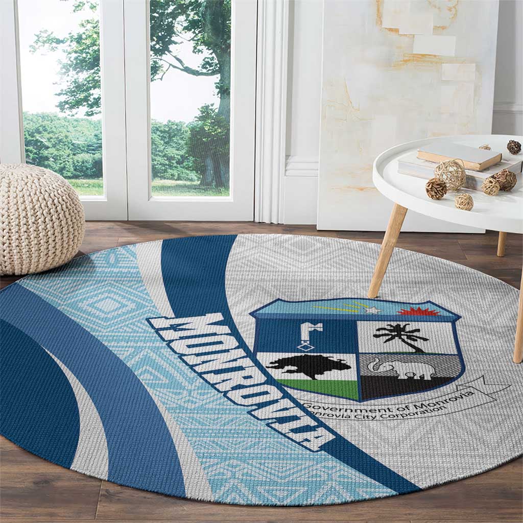 Liberia Monrovia Capital Round Carpet African Pattern Curves Style