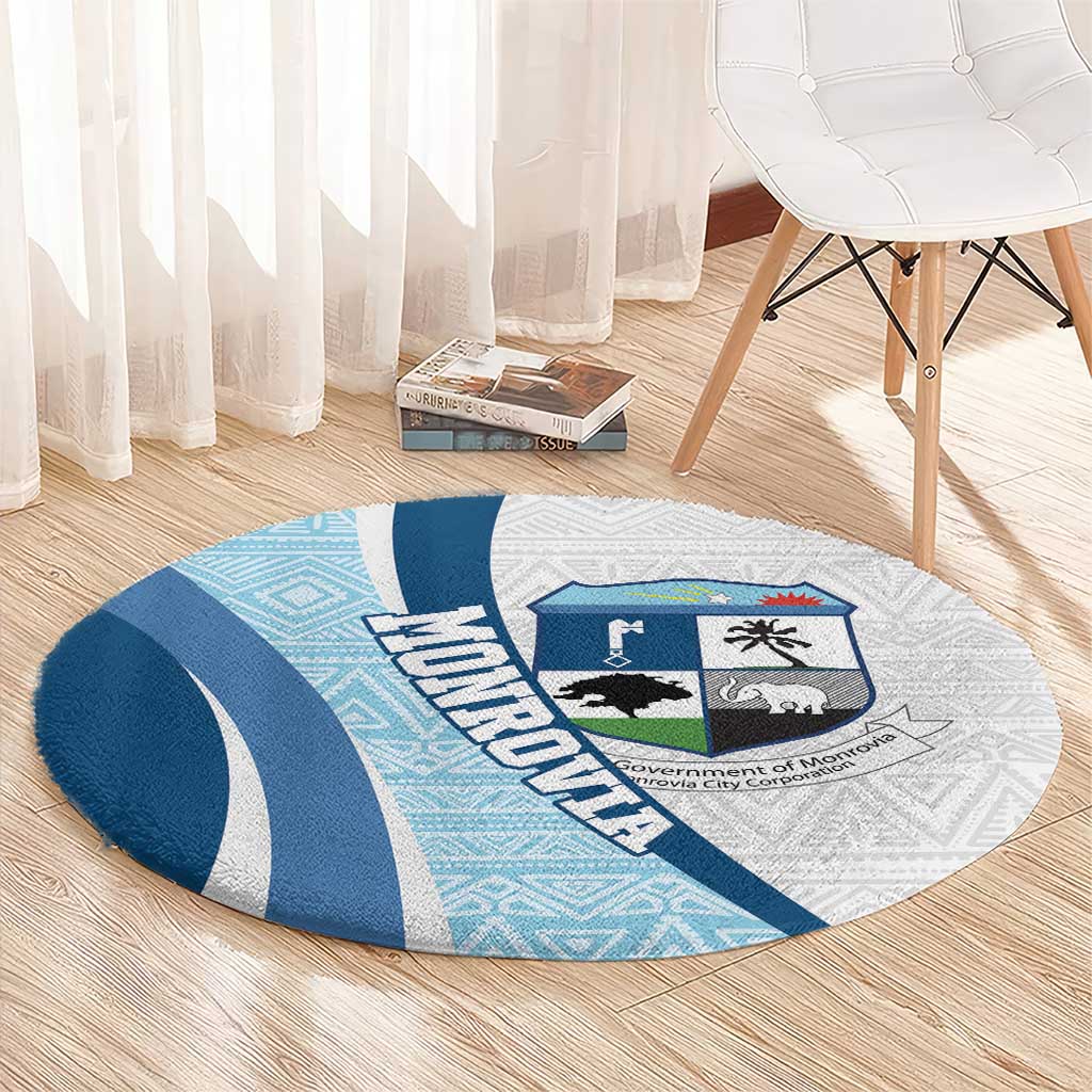 Liberia Monrovia Capital Round Carpet African Pattern Curves Style