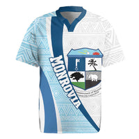 Liberia Monrovia Capital Rugby Jersey African Pattern Curves Style