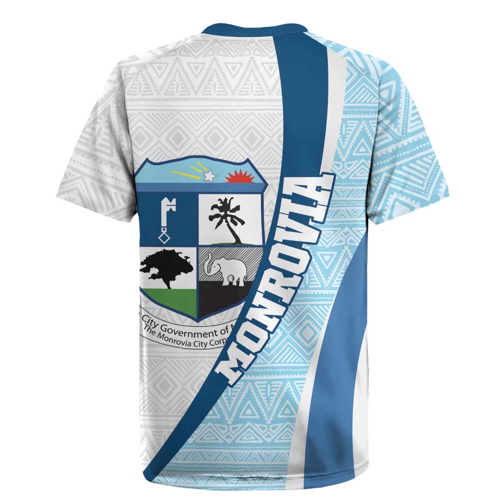 Liberia Monrovia Capital Rugby Jersey African Pattern Curves Style