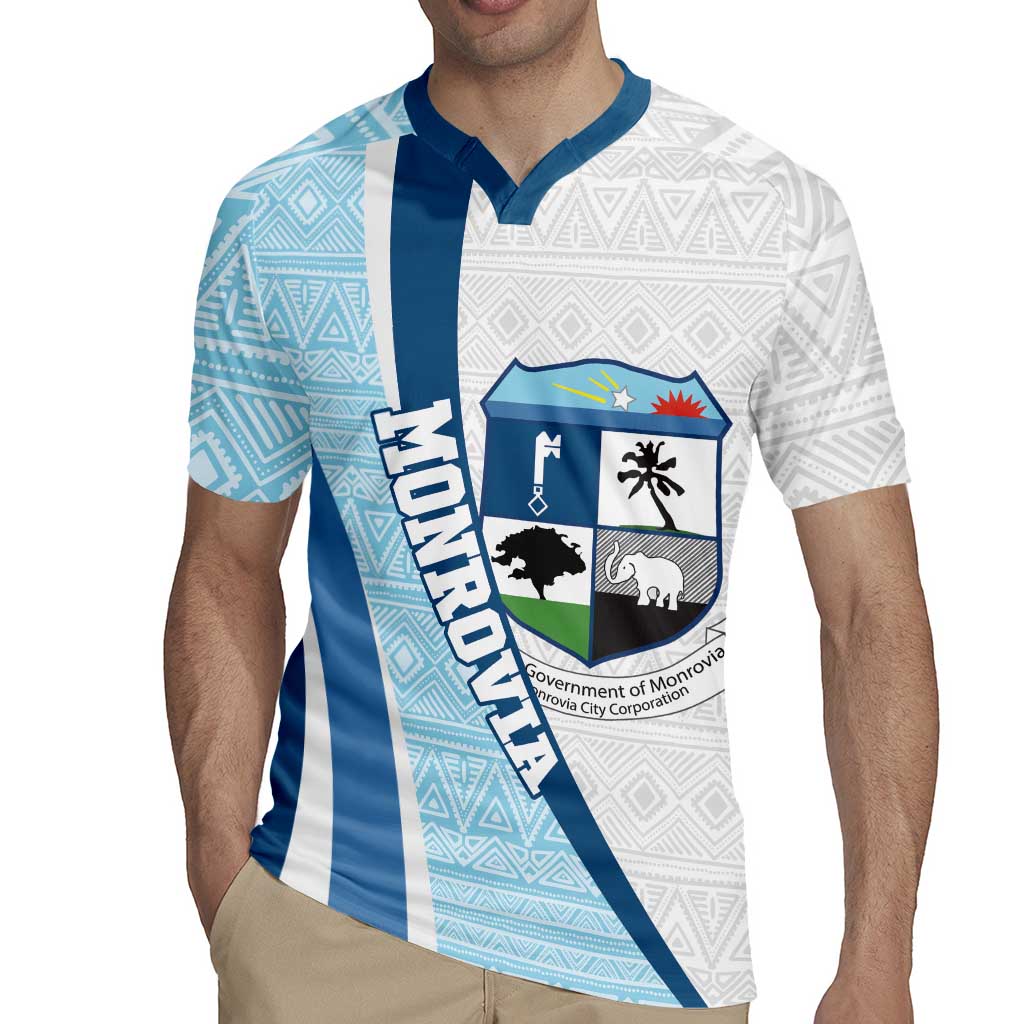 Liberia Monrovia Capital Rugby Jersey African Pattern Curves Style
