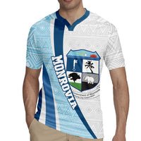 Liberia Monrovia Capital Rugby Jersey African Pattern Curves Style