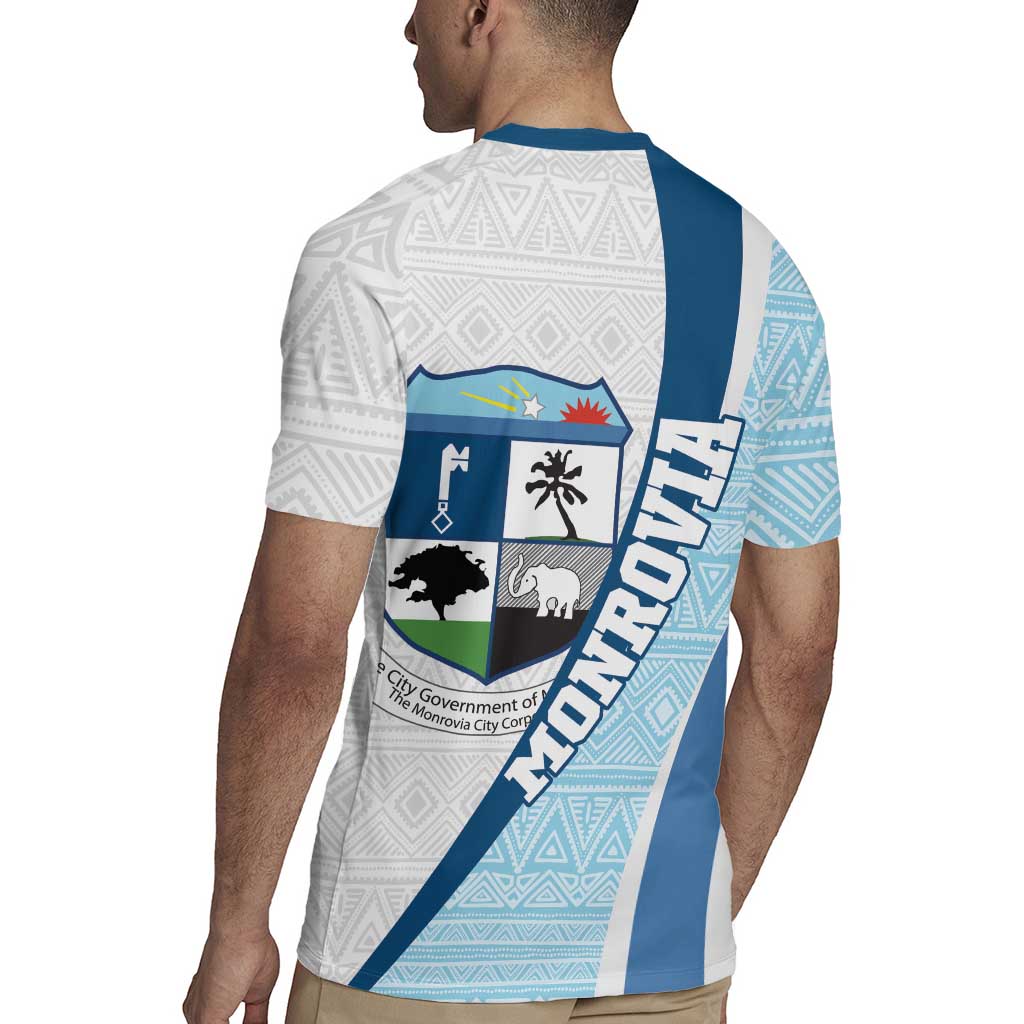 Liberia Monrovia Capital Rugby Jersey African Pattern Curves Style